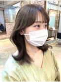 【韓国系くびれヘア】【ピスタチオグレージュ】グレージュ　水越