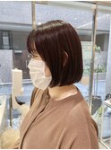 ミニボブ×パープルカラー