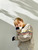 フィルムス 横浜(FILMS) ブリーチハイトーンホワイトグレージュダブルカラーボブ/横浜