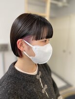 アンドチル 渋谷(AND CHILL)&nbsp;マッシュボブ/インナーカラー/ピンクパール【AND CHILL渋谷】