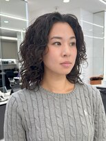 トニーアンドガイ 原宿店(TONI & GUY)&nbsp;くせ毛活かしヘア　ミディアム　グレーベージュ