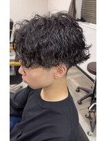 リ シャルム バイ エニーハウ 南七日町店(Re charm by anyhow) 波巻きパーマ　センターパートスタイル