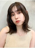 ナチュラルフェイスレイヤー_グレーベージュレイヤーロング_9661