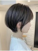 絶壁解消/ひし形/くびれ/大人ショートボブ/60代50代40代