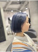【Lee大阪店】ブルー×ワンレンボブ/新出
