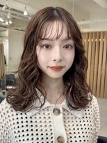 メゾンアクア 表参道(Maison ACQUA)&nbsp;＋小顔ウェーブミディアム似合わせカットメルティーカラー/着物