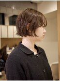 【赤津美奈】ミニボブ　パーマ　前髪あり