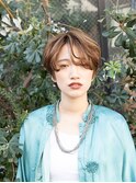 マッシュウルフボブヘア前髪レイヤーボブ着物ブリーチなしカラー