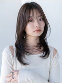 20代30代ミディアム顔周りレイヤーカット髪質改善トリートメント