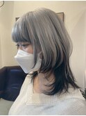ウルフヘアー/アンブレラカラー/ホワイトアッシュ/クラゲヘアー