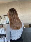 ハイライトハイトーンダブルカラー20代30代40代前髪長めULu