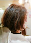 丸みのある ショート ボブ