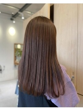 リエットヘアー 杢左店(Lie-et. hair) 柔らかベージュブラウンで美髪ロング|西尾市