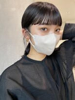 ヨーク(YOKE) ワイドバングフルバングポニテ顔まわり黒髪暗髪前髪20代30代40代