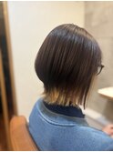 ショートボブ×インナーカラーで