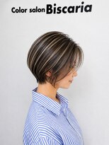 カラーサロンビスカリア 相模原エリア 淵野辺駅店(Color salon Biscaria)&nbsp;白髪ぼかしハイライトショート[淵野辺/淵野辺駅]