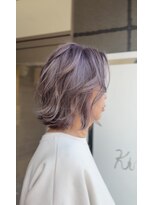 キミトヘアデザインアンドスパ(Kimito Hair design&spa)&nbsp;くびれボブ/外ハネレイヤー/ グレージュカラー/30代/40代/50代