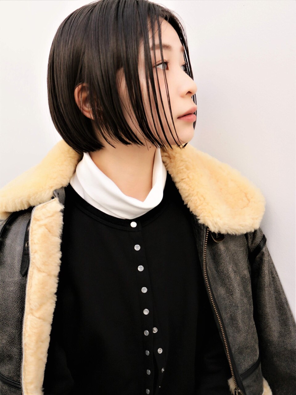 シンプル黒髪ボブ2020/アッシュブラック/20代/30代/40代