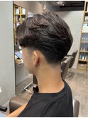 STYLE MENメンズカットセンターパートテーパーフェード