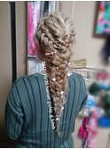 【￥】宮城野区 結婚式ヘアセット 編み込みヘアアレンジ 卒業式