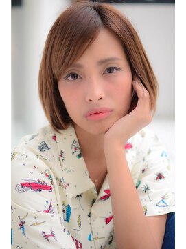 ナイン 麻布十番(NINE) ◎NINE 大人カワイイ グレージュ ハイライト おすすめボブ◎