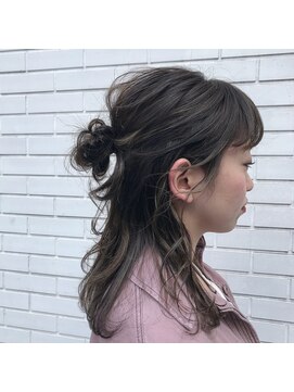 フェンヘアーアイス 中目黒(Fen.hair ici) ロングヘア ハイライト グレージュ