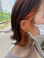 アクト(ACT) 外はねボブ/インナーカラーオレンジ/ニュアンスカラー