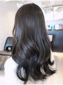 グレージュロング_カーキグレージュフェザーバング_ba336841