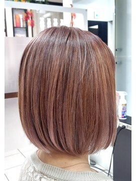 ヘアースタジオ ジェイワン(hair studio J ONE) 脱全頭ブリーチ ウィービング ピンクベージュ