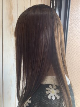 ヘアーアンドメイクサワ 佐久店(sawa) 20代  ロング  ストレート  レイヤー   ナチュラルブラウン