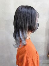 if&nbsp;ウルフカット×インナーカラー×ダークグレー×シルバー