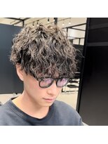 ウェーブ(WAVE)&nbsp;マッシュ×波打ち(波折りパーマ)/メンズパーマ