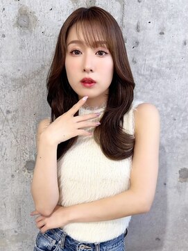 ルームバイシー 新宿(Loom. by Sea) 韓国風前髪×ショコラアッシュ【髪質改善/新宿/ふんわりカール】