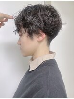 【morio原宿】刈り上げマッシュショート　くるくるパーマ　宮本