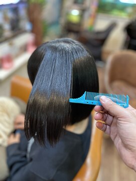 マーメイドヘアー(MERMAID HAIR) サラツヤ縮毛矯正&切りっぱなしボブ