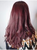 チェリーピンク×髪質改善カラー×ふわロング