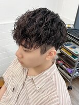 ネオリーブ クーロ メゾン 横浜(Neolive curro Maison)&nbsp;波巻きスパイラル×ツイストパーマ[メンズ]　ニュアンスパーマ