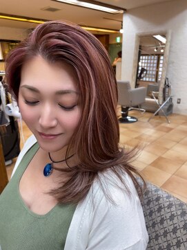 ヘアー デザイナーズ クルー ドルフィン(HAIR DESIGNERS CREW dolphin) ダブルカラーピンクベージュ