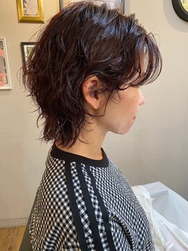 ロータス ヘアデザイン(LOTUS hair design.) ウルフレイヤー×パーマ×guest style