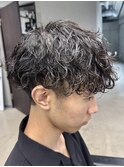 ハイトーンカラー/マッシュパーマ/アースカラー/men's/