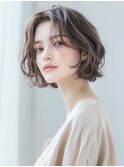 ☆オリーブグレーココアベージュ小顔クラゲヘアー/黒髪/髪質改善