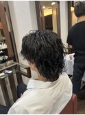 縦落ちサーフカール（メンズ/パーマ/サーフカール）
