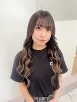 ガルボヘアー 心斎橋店(garbohair)&nbsp;プルエクステハイライトデザインカラーブラウンカラー心斎橋