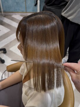 ロンドアベニール 北千住(Lond avenir) 暗めカラー/ボブ顔周り/前髪/レイヤー/髪質改善/縮毛矯正/北千住