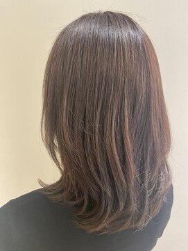 ノーブル 白金台店(Noble by PROGRESS) ミディアムレイヤー/縮毛矯正[セミディ/シアーカラー]