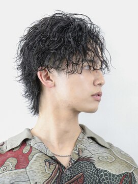 オーシャントーキョー 大阪(OCEAN TOKYO) シャドウパーマ波巻きパーマツーブロック無造作men's