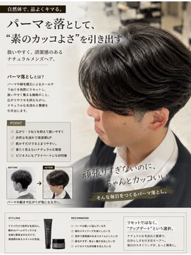 パーマ落としラボ アピッシュ 銀座(apish) 【綱島蓮】メンズパーマ落とし×毛流れスタイル