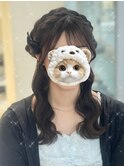 くるみちゃんヘア/サイドお団子ハーフアップ/ハーフアップ/渋谷