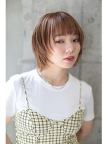 ピズムハク(PISM hak)&nbsp;レイヤーボブ/透け感カラー/ミルクベージュ/大人ショートヘア