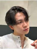 men'sニュアンスパーマ軽めマッシュフェザーカット/ダウンパーマ
